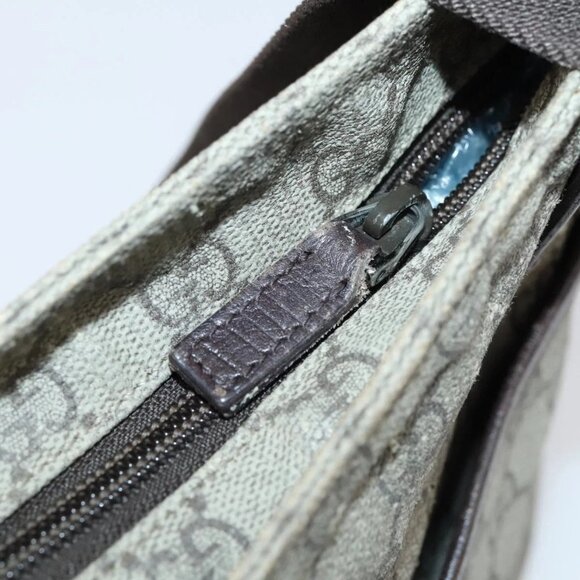 GUCCI GG Supreme Shoulder Bag PVC Beige Silver 141626 Auth 146723 - Picture 10 of 16